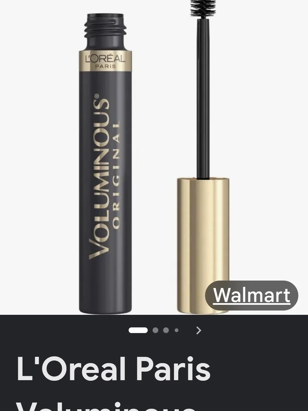 L'Oreal Paris Voluminous Original Mascara, Blackest Black 0.28 Fl Oz New Unseal